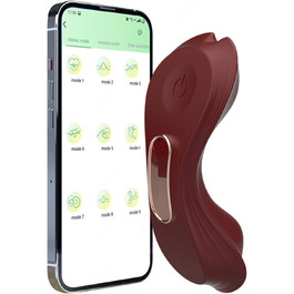 Вібратор Butterfly для жінок та пар, 10 режимів, тихий та потужний, з пультом керування через додаток, рожевий