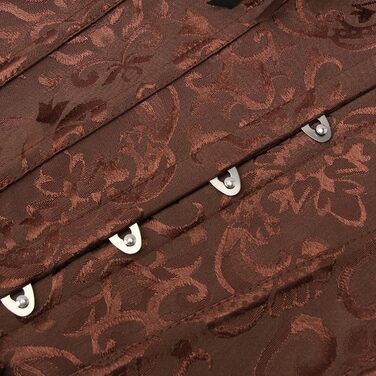 Жіночий корсет вінтажний з кісточками, з квітковим візерунком, великий розмір, з талієвим корсетом, з шнурівкою, з мереживом, золотий (L)