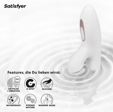 Вібратор Satisfyer Pro G-Spot Rabbit | 11 рівнів інтенсивності, 10 програм вібрації | Водостійкий (IPX7) | Для жінок