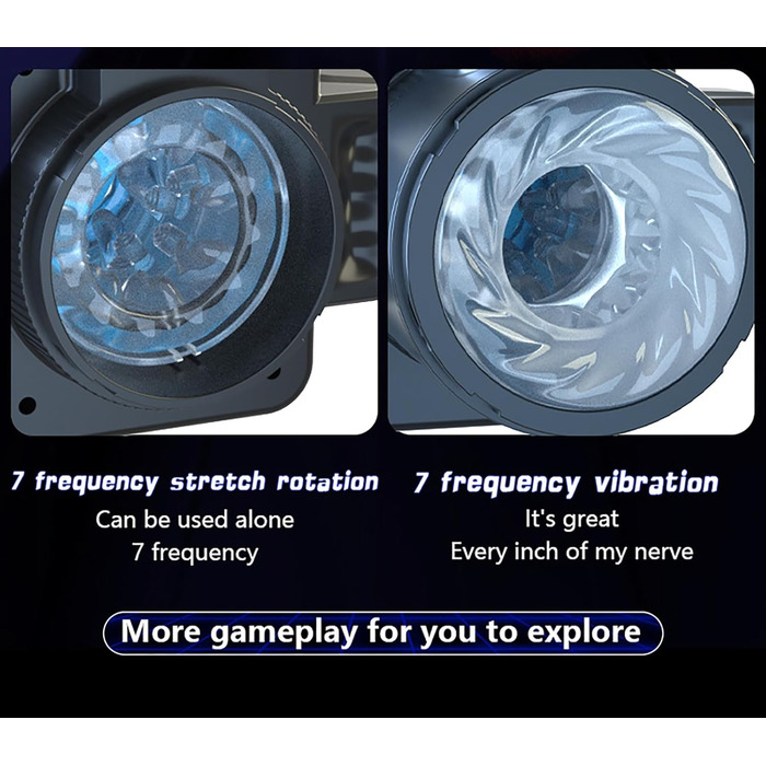 Мастурбатор для чоловіків з телескопічною конструкцією та 7 режимами вібрації - LZYLWC