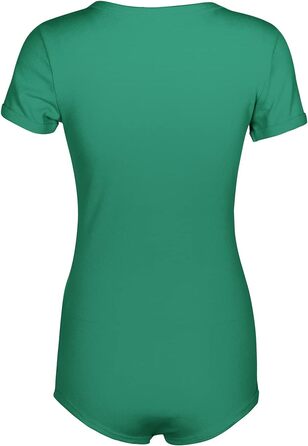 Жіночий боді Roelux з глибоким V-подібним вирізом, довгим рукавом, шнурівкою, обтягуючий, чорний, розмір S.