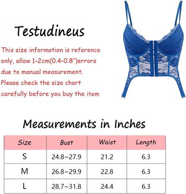 Топ-бралетта Tetudineu з квітковим вишиванням, шнурівка, блакитний (XS)