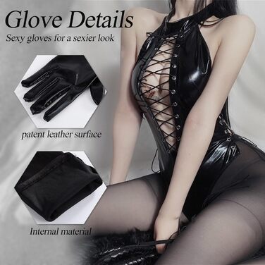 Латексний комплект для БДСМ: боді, корсет, рукавички. Жіноча сексуальна спідня білизна, костюми для дорослих, клубний одяг.