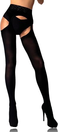 Чорні панчохи-шкарпетини до стегон Mila Marutti для жінок - Шкарпетки-панчохи, тісні, до стегон, непрозорі (L)