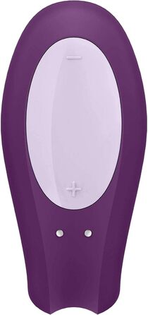 Satisfyer Double Joy Connect App - парний вібратор з керуванням через додаток | 9 см | Інтимні іграшки для пар | Сильні вібрації | Керування через додаток | Фіолетовий колір