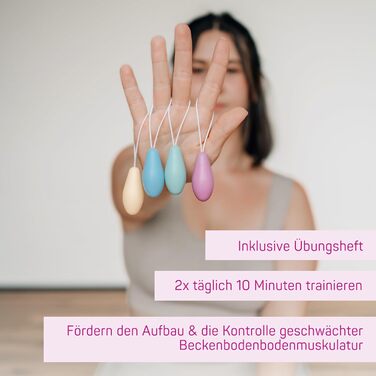 ELANEE Тренажер для підсилення м'язів тазового дна Phase I для боротьби з нетриманням, набір з 4 конуса (701-00) Single