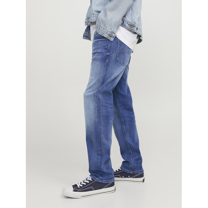 Чоловічі джинси Jack & Jones Comfort Fit JJIMIKE синього кольору (Blue Denim), розмір 36W/34L