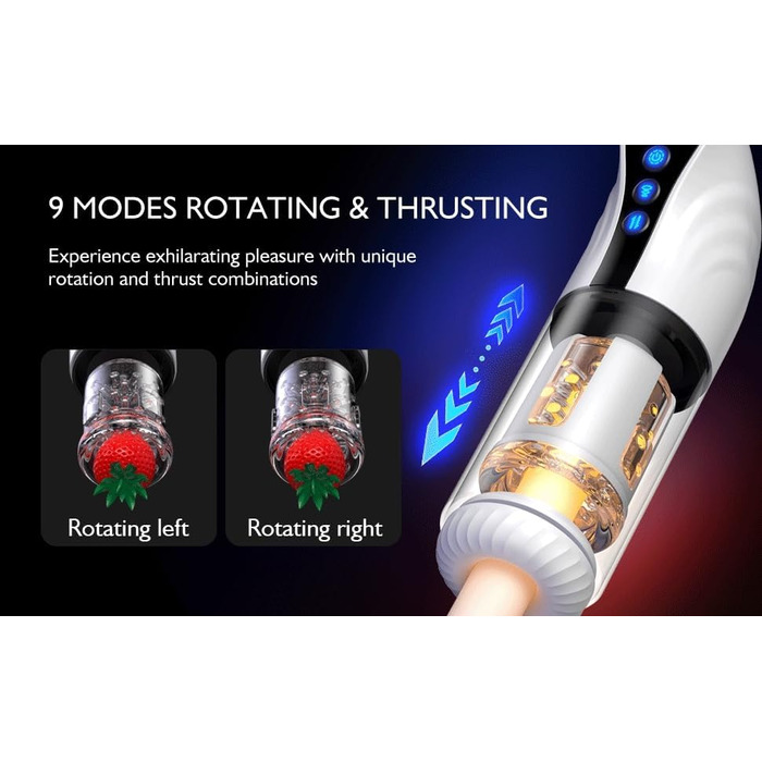 Електрична помпа для стимуляції чоловічого статевого органу з 9 рівнів вакууму, ротаційним та телескопічним функціями, LCD-дисплеєм. Автоматизована помпа для чоловіків. Іграшка для дорослих.