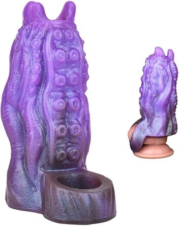 Чохол для статевого члена з нековзким покриттям, потовщений, кільце для яєчок, відкритий чохол для статевого члена, збільшення статевого члена, рукав для статевого члена для збільшення ерекції, затримка еякуляції, іграшка для дорослих для чоловіків, фіоле