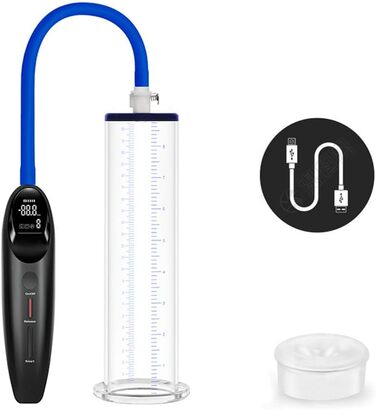 Електрична помпа для збільшення статевого члена, 6 режимів, тренажер для ерекції, для чоловіків