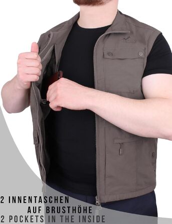 Чоловічий outdoor жилет з дихаючого матеріалу із захистом від сонця UPF 50+, антрацитовий (розміри XS-5XL)