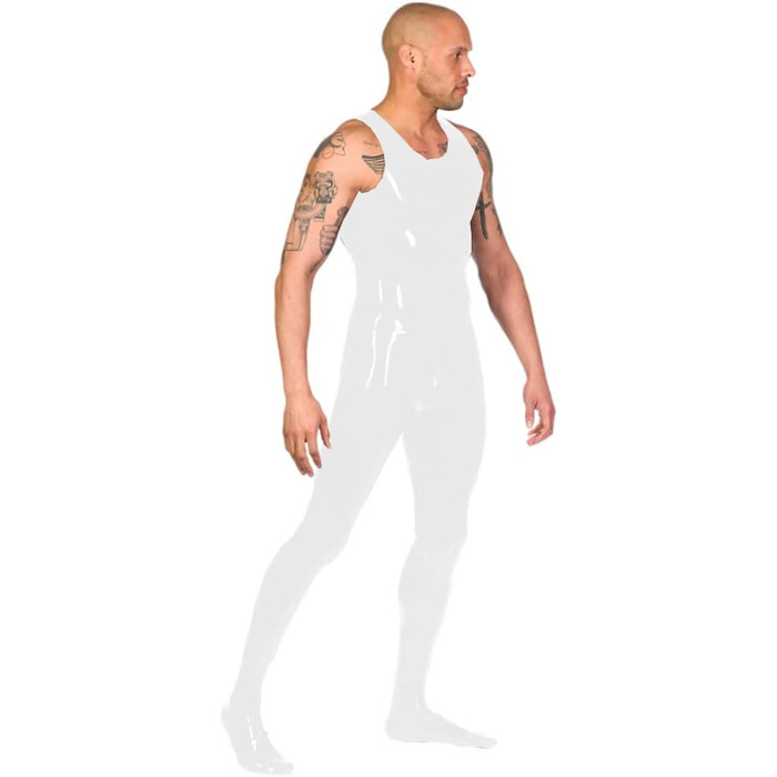 Костюм для чоловіків JQYTEN, фетиш-костюм з штучної шкіри, комбінезон, PVC, розмір S-7XL, чорний