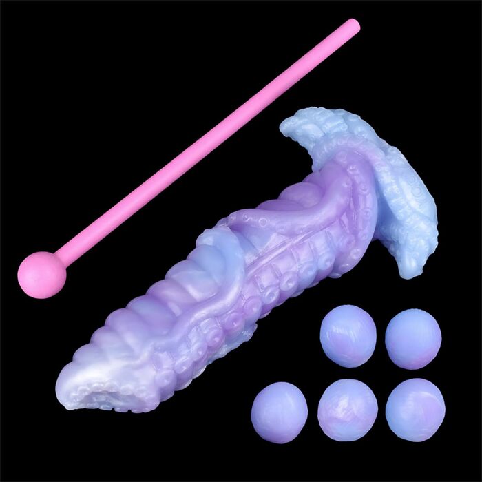 Анальний дилдо з силікону Axcroo з 5 кулями - анальні намисто, яйця, дилататор для жінок та чоловіків