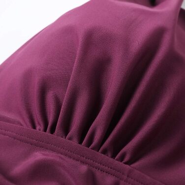 Купальник жіночий RXRXCOCO з драпіруванням, корегуючим животик, V-подібний виріз, Push Up, з підтримкою грудей, відкритий на спині, Leopard, Чорний (XL, Бордовий)