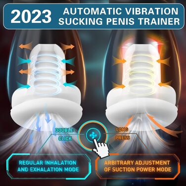 Електричний мастурбатор LZYLWC 3-в-1: 10 вібрацій та 10 режимів насосу для чоловіків. Тренажер для пеніса, секс-іграшка для соло