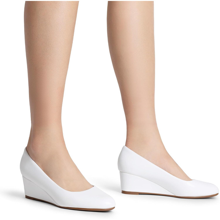 Жіночі туфлі-човники DREAM PAIRS із закритим носком, білі, розмір 43 EU