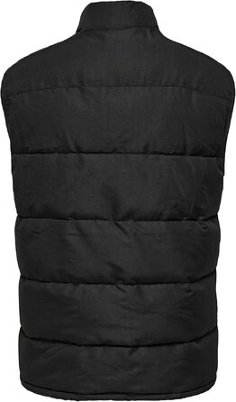 Чоловічий стібаний жилет Only & Sons Onsjake Quilted Vest, чорний, розмір S