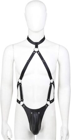 Штани-мішки з шкіри для чоловіків VOIV, сексуальний костюм для чоловічого стрип-танцю, відкритий крок, комбінезон з обв'язкою, штани