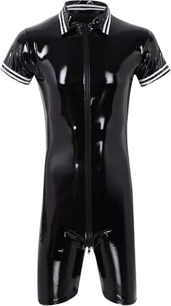 Еротичний костюм для чоловіків 3 шт: комплект нижньої білизни для карнавалу, ролеві костюми для пар, вечірок та святкування Фастів (Чорний/Білий)