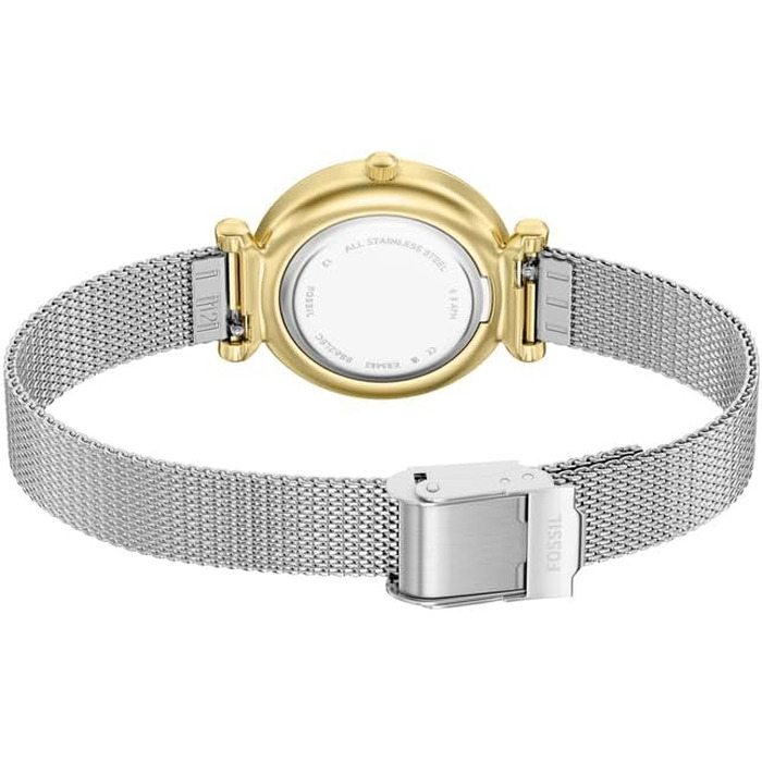 Жіночий кварцовий годинник Fossil Carlie золотистого кольору зі сталевим браслетом (28мм, Rich Gold)
