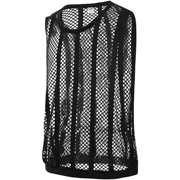 Чоловіча сітчаста жилетка YAHWULAI: стильна жилетка без рукавів з прозорою сіткою, 1 шт.