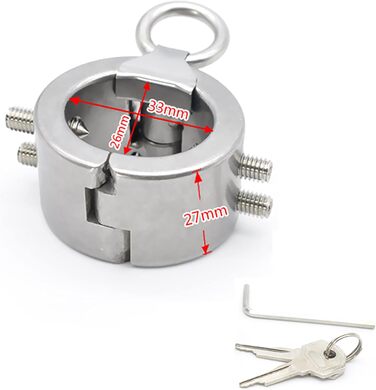 Металевий ходовий розтягувач з 4 шипами та замками. Набір для чоловіків. Сріблястий колір. Інтимні іграшки для дорослих.