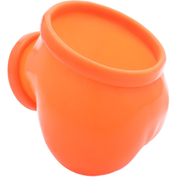 Латексний пеніс-чохол TOYLIE неоновий помаранчевий - Пеніс-чохол з кільцем 3,5 см (розтяжний) на стеблі та мошонці - Зроблено в Німеччині