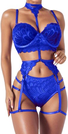 Сексуальна комплексна білизна WILLBEST для пишних жінок: мереживний халат та боді (білий, червоний, XXL)