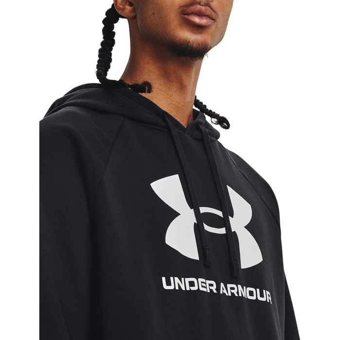 Чоловіча толстовка з капюшоном Under Armour Rival Fleece Logo Hoodie, чорна, розмір XL