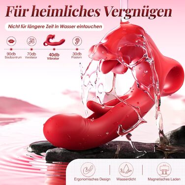 Вібратор для жінок G-spot з 7 режимами. Набір вібраторів для дорослих з новим дизайном, стимулятор клітора. Червоний колір.