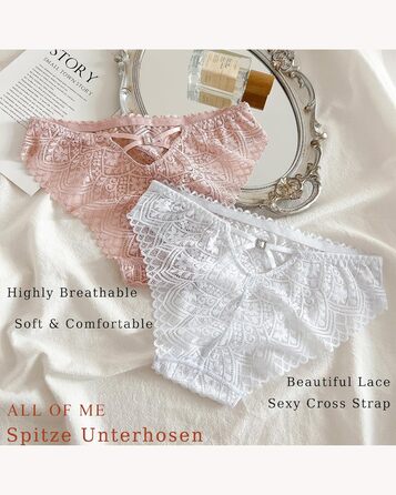 5 пар жіночих бразильських трусиків Pitze з мереживом, X-подібною спинкою, безшовні, сексуальні, для тіла, бавовна, жіноча білизна (A-5er, L)