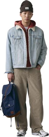 Чоловіча джинсова куртка Levi's Trucker з підкладкою Sherpa, колір Kentucky Blue