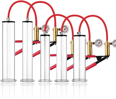 Vakuumна помпа для збільшення статевого члена з манометром, чоловіча іграшка для дорослих, помпа для статевого члена, вакуумна помпа, розширювач, для мастурбації, доросла іграшка, 23*3,9 см