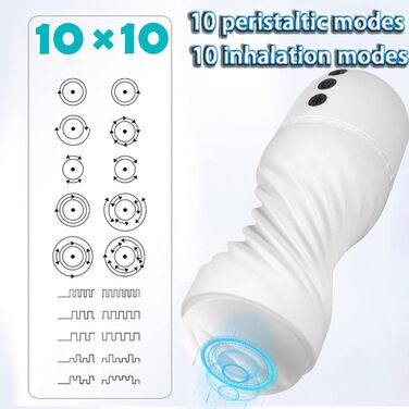 Електричний мастурбатор для чоловіків, чаша з 10 режимами вібрації та 10 режимами насосу. Іграшка для дорослих, автоматичний вібратор для чоловіків