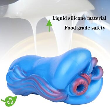 Масажер для тіла Lmgoc 2-в-1 з силікону, 697г, з формою рота монстра та реалістичною вагіною, 10 режимів вібрації, міні-вібратор для дорослих