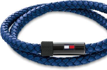 Чоловічий шкіряний браслет Tommy Hilfiger з магнітною застібкою, синій