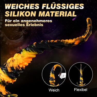 Анальний дилда Tentakel 34,5 см з силікону: фантазійний анаплаг для пар, жінок та чоловіків