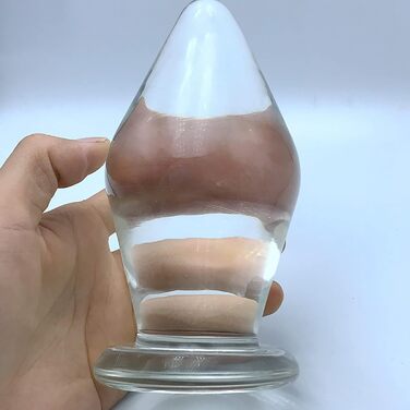 Анальний пробка зі скла ScreaAss Big Glas, 4.5/7.5/8 см, прозорий кристал, для чоловіків та жінок, SM bondage