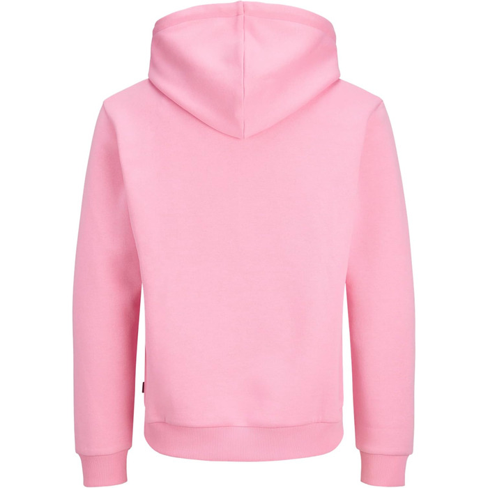 Чоловічий худі JACK & JONES Mae однотонний з капюшоном, колір Prism Pink, розмір S