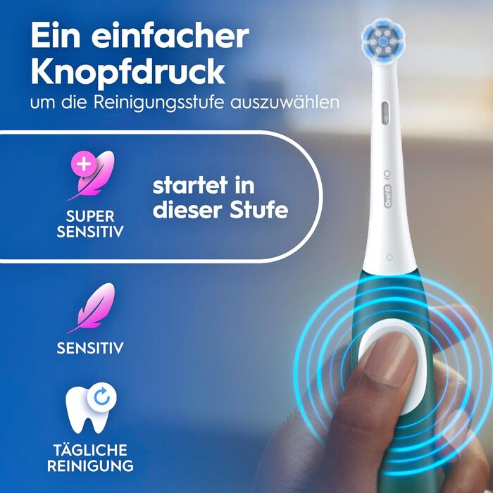 Електрична зубна щітка Oral-B iO Series 2, рожева, 3 режими чищення, з дорожнім футляром та 1 додатковою насадкою