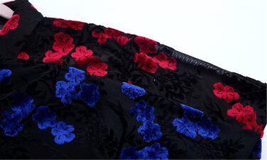 Чоловіча прозора сорочка з квітковим принтом, велюр, клубний стиль, блакитна, 3XL