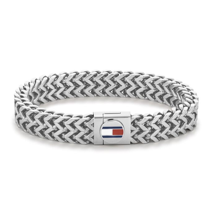 Чоловічий плетений браслет Tommy Hilfiger зі сталі (нержавіюча сталь), сріблястий