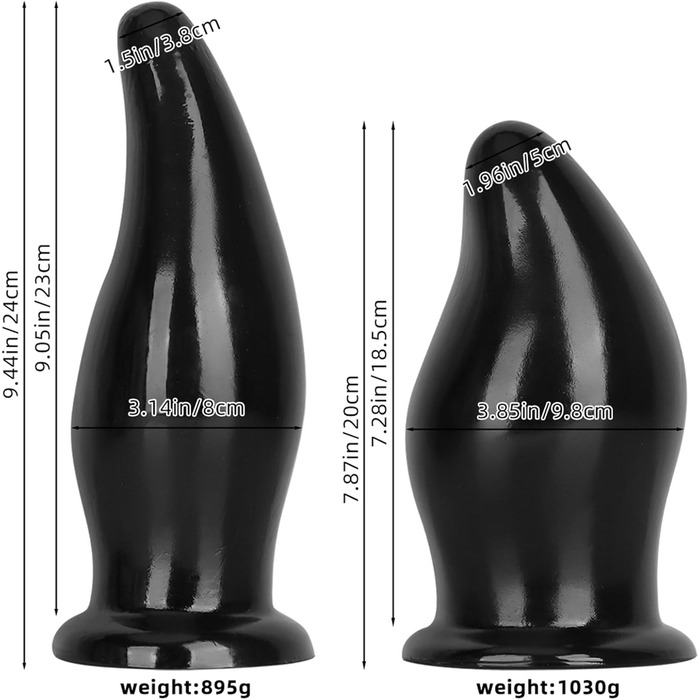 Анальний плагін великого розміру (L, чорний) для чоловіків та жінок - SM іграшка для анального сексу