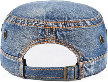 Військова кепка з праної бавовни, унікальний дизайн, колір Denim Blue