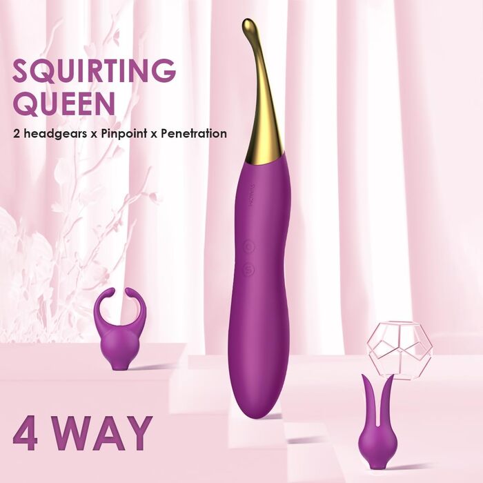 SVAKOM Вібратор для жінок, секс-іграшка з 10 режимами вібрації та 2 насадками, стимулятор клітора, преміум-якість