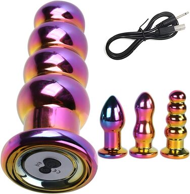 Скляний анальний дildo з вібрацією SreaAss, 3 стилі, 10 режимів, USB-зарядка, для жінок та чоловіків