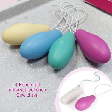 ELANEE Тренажер для підсилення м'язів тазового дна Phase I для боротьби з нетриманням, набір з 4 конуса (701-00) Single