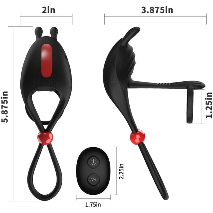 Вібраційний кільце для пеніса BeHorny з пультом дистанційного керування, 7 режимів вібрації, для більш міцної ерекції