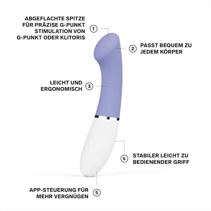 LELO Gigi 3 – Вібратор для жінок з управлінням через додаток, стимуляція точки G, 8 режимів, блакитний