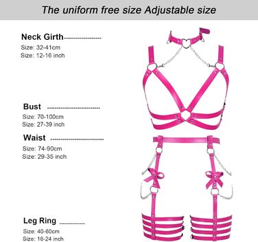 Жіночий шкіряний боді з ланцюжком BANSSGOTH: комплект стрінги з бантиком для танців та свят (Рожевий)